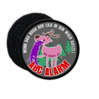 9cm patch Bundeswehr ABC alarm instructor saying if the pink deer purple in #34685