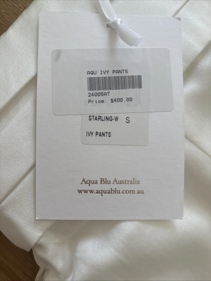 Pantalones de seda Aqua Blu Starling Ivy pierna ancha - pequeños Foto 3 de 4