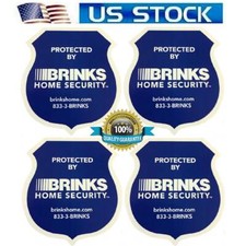 4 Stickers Decals For Windows Brinks Security Alarm Home Porch Doorbell Cameras