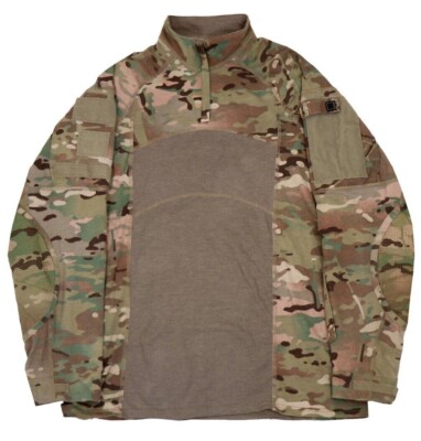 US Army Quarter Zip OCP Combat Shirt Uniform Top Multicam Woodland