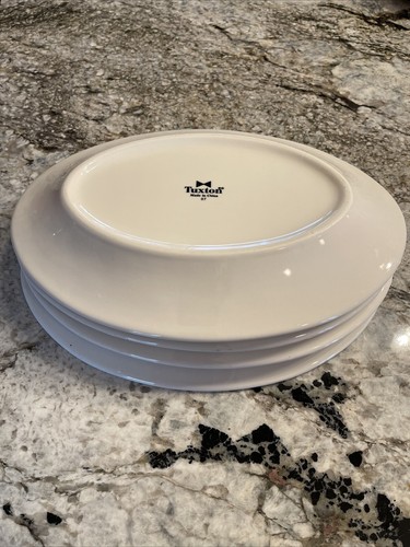 4  Tuxton 11.5 x 8.25” Oval Dinner Plates Off White Wide Rim Rolled Edge 07 - Afbeelding 13 van 13