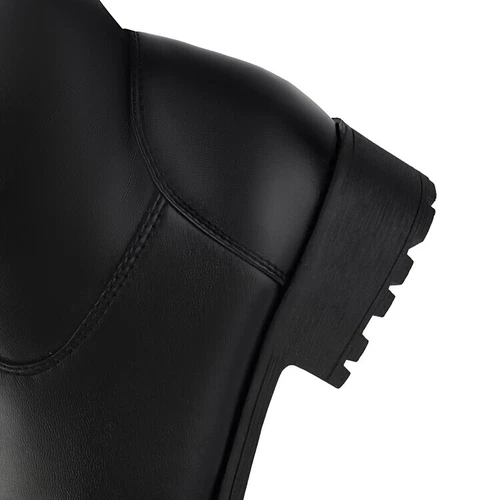 Women Heel Flat Side Zipper Thigh High Boots Casual Over The Knee Riding Boots - Picture 8 of 21