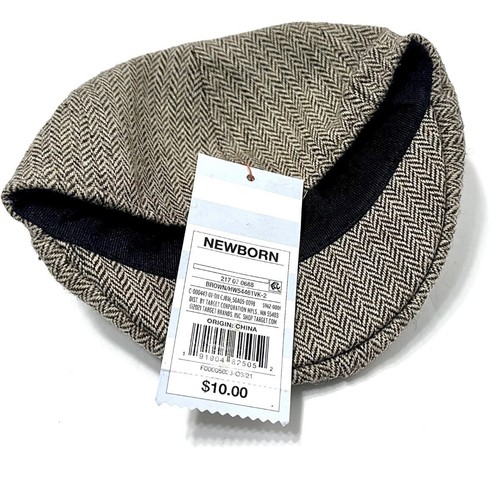 GORRA BEBÉ JEFF Marrón Espiga Newsboy Gato y Jack Recién Nacido TOTALMENTE NUEVA CON ETIQUETAS - Imagen 9 de 14