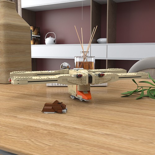 MOC: Elegantly Designed Transport Heavy Ship with Cockpit 698 Pieces DIY - Picture 6 of 7
