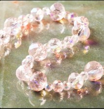 SALE Beads For Jewelry 2-6 Inch Strands Of Pink Faceted Glass Beads SHINY 