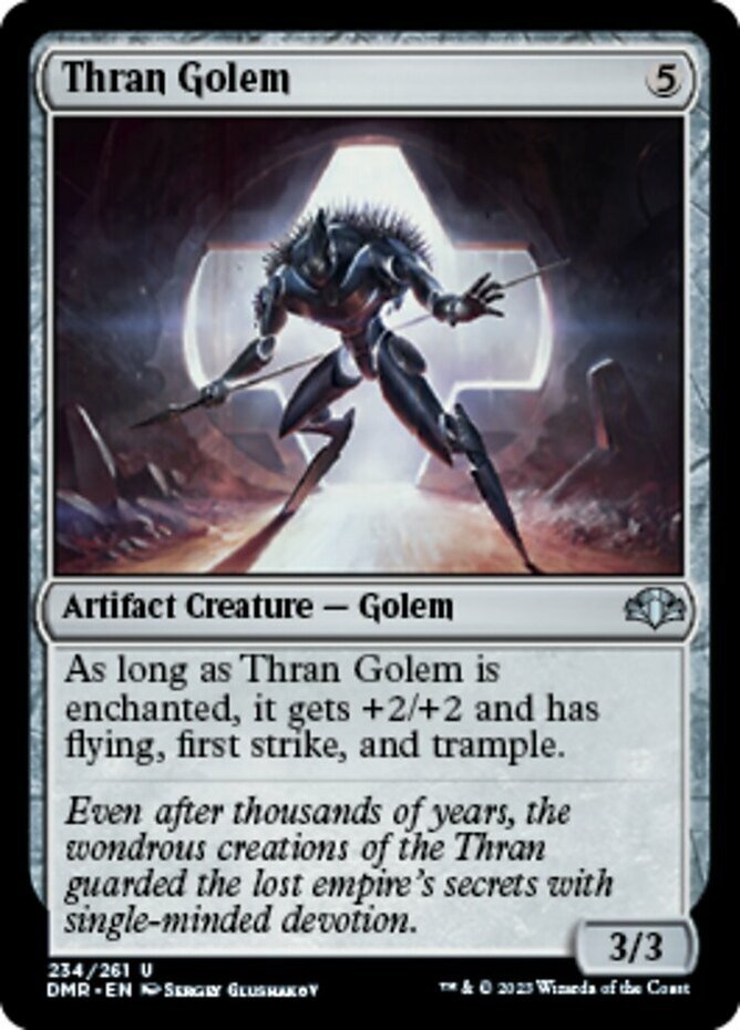 Thran Golem - Foil x1 - Dominaria Remastered - NM-Mint, English - Dominaria Rema