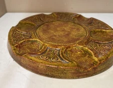 Homemade Ceramic Deviled Egg Serving Dish Plate Platter Tray Signed Barker 1984