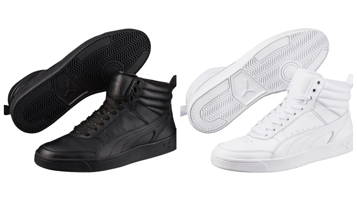 PUMA Shuffle High Top Sneakers in Black | Lyst