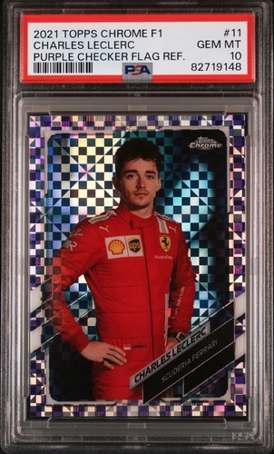 Charles Leclerc [Purple Checker Flag] #11 2021 Topps Chrome Formula 1 card
