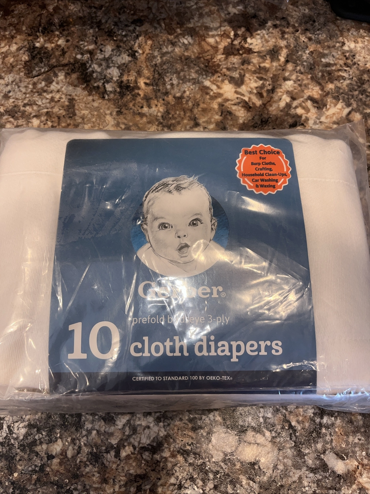 Gerber Cloth Diapers Birdseye PreFold 3ply 14" x 20" White 10 Count New 47213648148 eBay