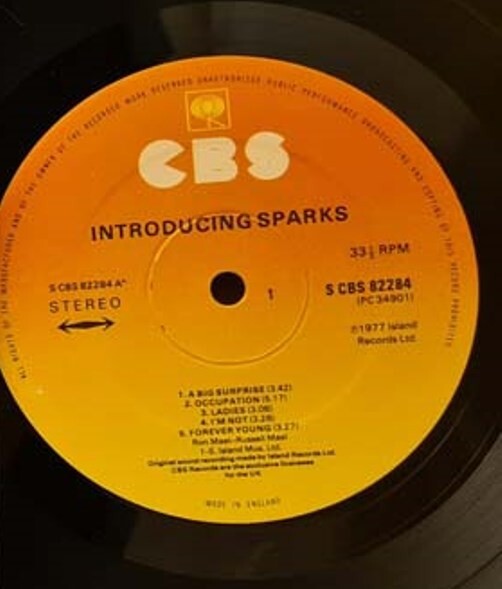 LP Sparks Introducing Sparks UK初回盤 Sparks Introducing Sparks LP UK 1978 CBS NM | eBay