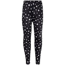 A2Z 4 Kids Girls Legging Stars Print Black Soft Comfortable Stretch legging 5-13