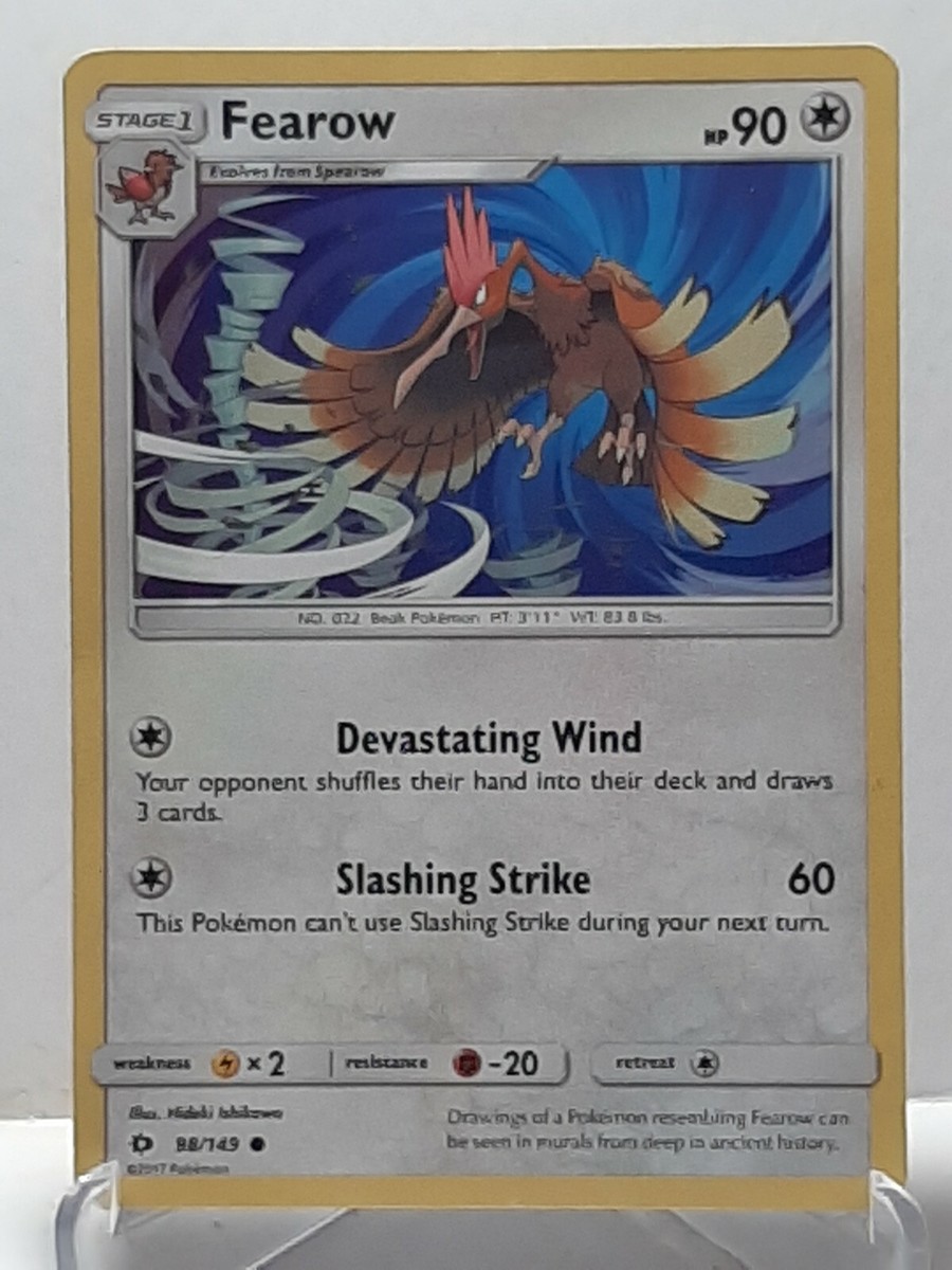 Fearow 98/149 Pokemon Sun & Moon Common Colorless Damaged Used See Pictures