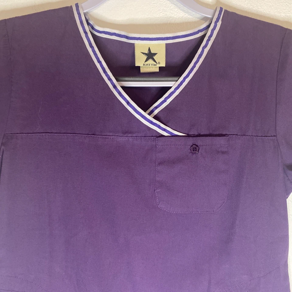 Blackstar скраб Топ медицинская униформа фиолетовый надежном шеи XS - Изображение 4 из 4