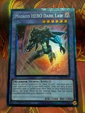 Yugioh Masked HERO Dark Law Prismatic Collector's Rare RA01-EN025 1st NM