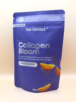 be tanics+ Collagen Bloom Kollagenpulver Peach Perfection Vegan  200g MHD 12.26
