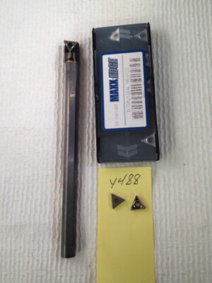 NEW 3/8'' CARBIDE BORING BAR C06-STUCR-2 W/ 10 MAX EDGE TCMT 21.51 INSERTS -Y488-