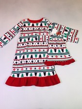 Jammies for your Families Girl  Doll 2T Matching Christmas Nightgown Fleece