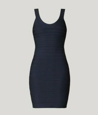 $780 NEW Authentic HERVE LEGER Pacific Blue SYDNEY BODYCON BANDAGE Dress XXS/2XS