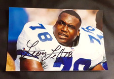 LEON LETT DALLAS COWBOYS DEFENSIVE TACKLE AUTOGRAPHED SIGNED 4x6 GLOSSY PHOTO