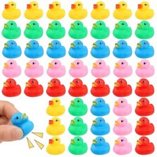 50 Pcs Rubber Ducks Bath Toy Multicolor Mini Rubber Duck Bulk Float Duck Baby
