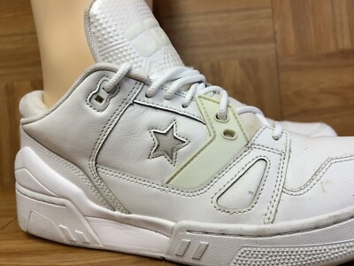 VNTG🔥 Sz 10 - CONVERSE ERX 260 OX White Leather Sneakers 165046C