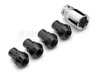 Locking Lug Nuts/Wheel Locks Closed Bulge Acorn/Cone Seat, Black M12x1.5 Qty 4