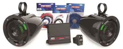 MTX Audio Universal Bluetooth Switch Audio Package With Amplifier & 2 Speakers