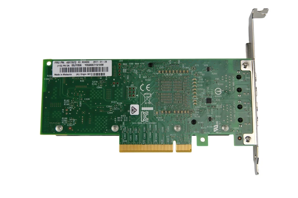 Adaptador de red Lenovo X540-T2 10 GbE RJ45 doble puerto PCIe H/P 00JY856 49Y7972 Foto 4 de 4