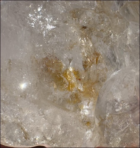 Quartz CRYSTAL SKULL - Rainbows, Golden Healer Hematite - w/ Synergy 10+ yrs - Picture 18 of 19