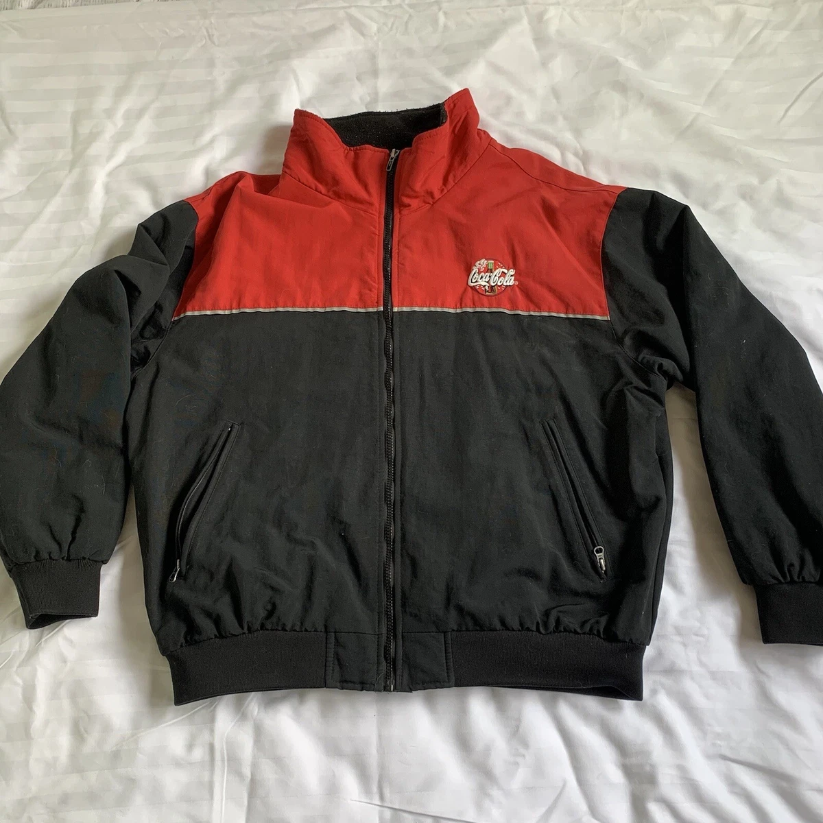 Mens Sportsmaster 6300 Coca Cola Coke Jacket Coat Size XL Black Red Ultra 8