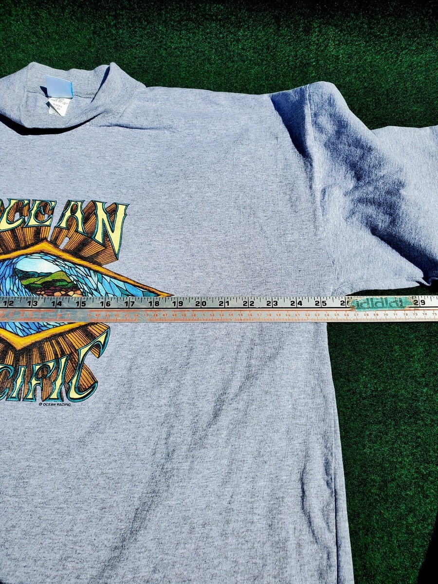 VTG Ocean Pacific Long Sleeve T-Shirt Mens XXL Heather Grey VTG Ocean Pacific Long Sleeve T-Shirt Mens XXL Heather Grey