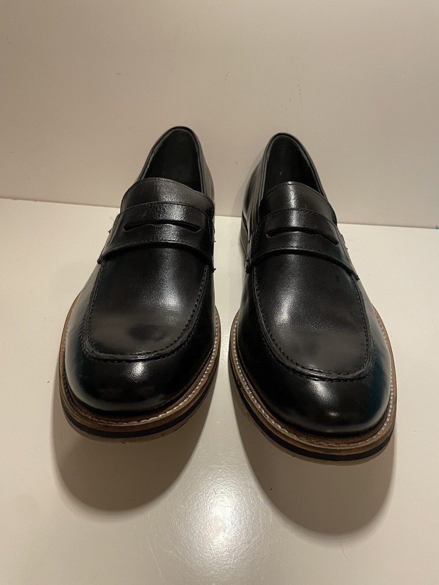 NIB Lotus Men Jensen-Us Black Leather Slip-On Dress Shoe Sz  display picture 3