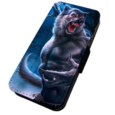 AUSVERKAUF Bedruckte Klapp Handyhülle für iPhone Werwolf
