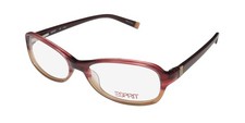 NEW ESPRIT 17381 EYEGLASSES PLASTIC 51-16-135 534 RECTANGULAR FULL-RIM RED