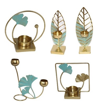 Wrought Iron Tree Leaves Holder Wedding Party Desk Decoration