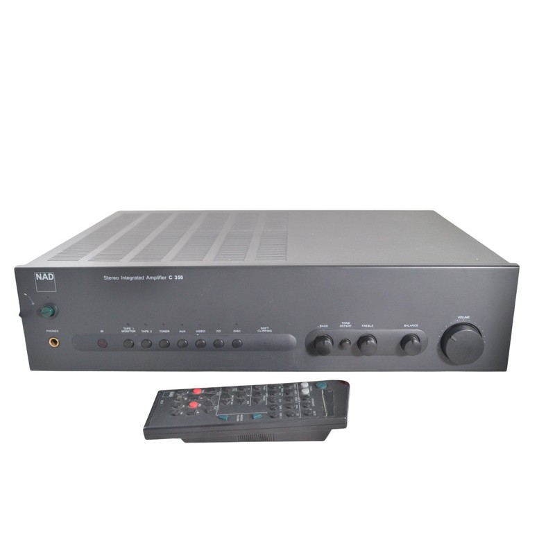 NAD C350 Integrated Amplifier 60W Stereo HiFi Tested Working Remote Included