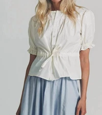 The Shirt Kayla Short Balloon Sleeves Shirt Size XS