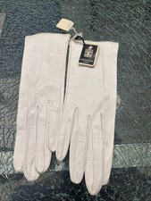 Vintage Roger Far  White Leather Gloves   Made in France   Size 6 1/4