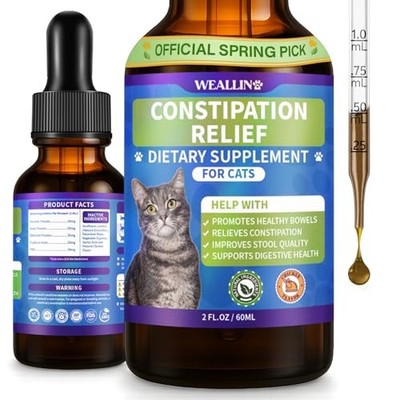 WEALLIN Cat Constipation Relief, Digestive Health Supplement, Chicken Flavor