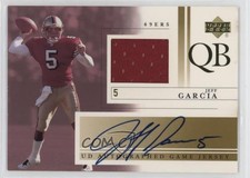 2001 Upper Deck Auto Game Jerseys Jeff Garcia #JG-AJ Auto vn4