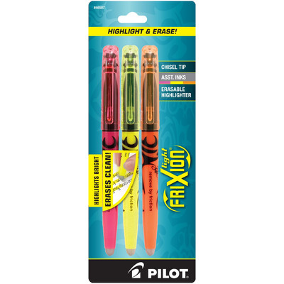 PILOT FriXion Light Erasable Highlighters Chisel Point Assorted Colors Box of...