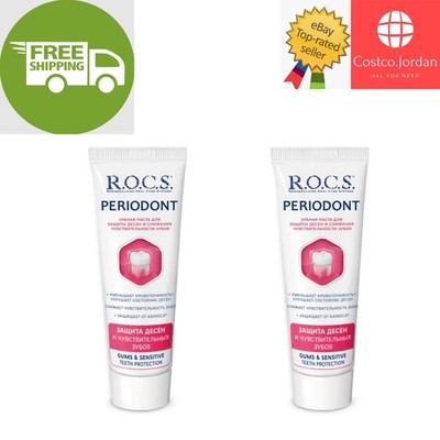 2er Pack X R.O.C.S Parodont Zahnpasta 94g - Zahnfleischpflege, reduziert Blut...