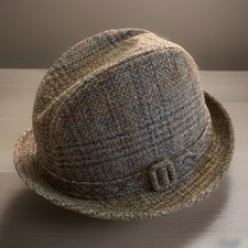 Vintage Dobbs Fifth Avenue New York Fedora Gray Hat Tweed Wool Men  s Medium