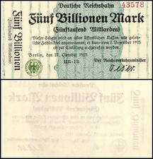 Germany 5 Billionen - Trillion Mark, 1923, P-S1029, UNC