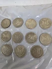 Morgan Silver Dollar Lot of 10 Circulated Coins 1878-1882, 1921, Silver $1 0.9