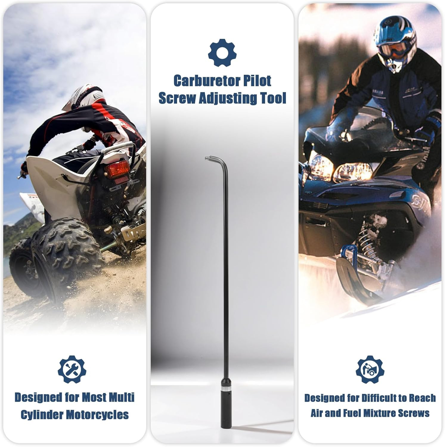 Pilot Screw Adjusting Tool, Carburetor Adjustment Screwdriver Tool, 16.34In 110°