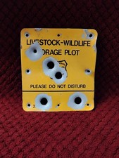 Livestock-Wildlife Storage Plot, Vintage 70's US Forest Service, small sign