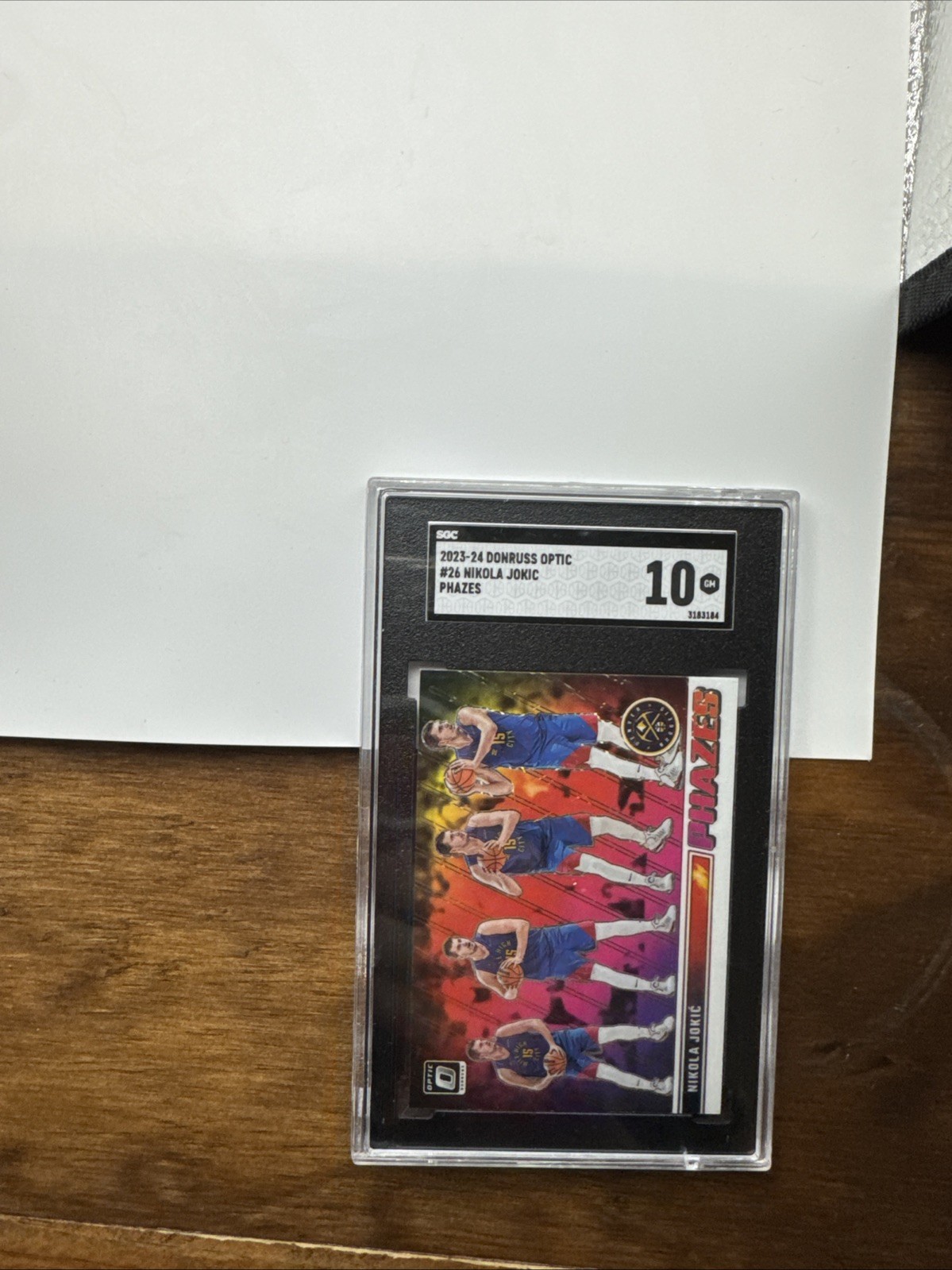 🔥2023 Panini Donruss Optic PHAZES PSA 10 Nikola Jokic SSP Denver Nuggets #26🔥