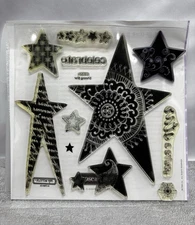 Close to my Heart Stamps - My Acrylix - Shining Star  D1320 Stars Of All Sizes